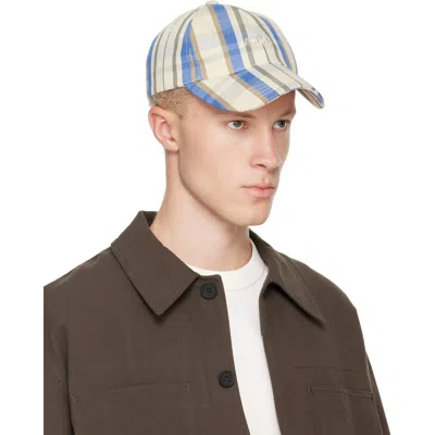A.p.c. Check-pattern Logo-embroidered Baseball Cap In Multi