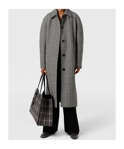 Stella Mccartney Checked Belted Wool Coat In Multi