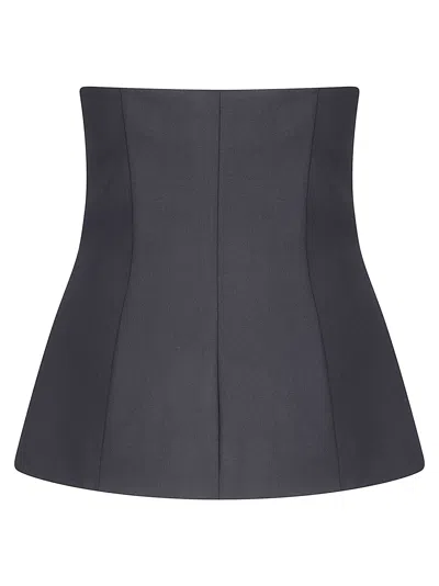 P.a.r.o.s.h Double-breasted Strapless Top In Black
