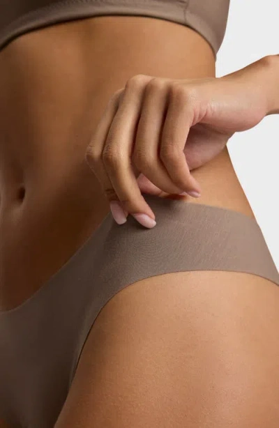 Commando Butter Mid-rise Thong In Gray