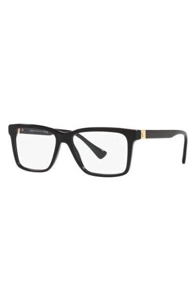 Versace 56mm Rectangular Optical Glasses In Gold