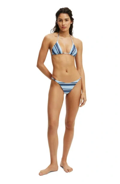 Cotton On Body Micro String Triangle Bikini Top In Blue