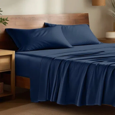 Bare Home Cooling Rayon Sheet Set In Blue