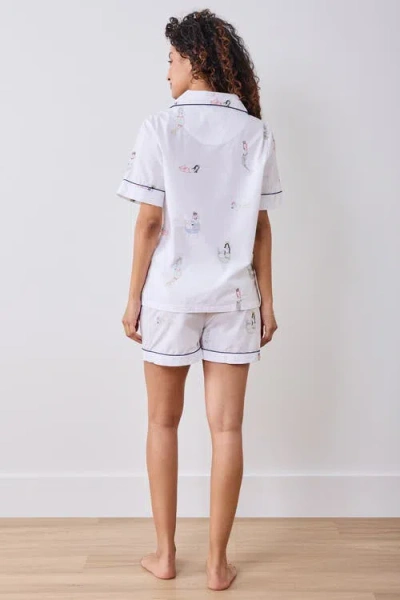 Printfresh Short Pj Set In White