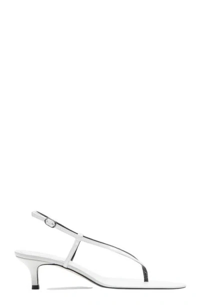 Mango Slingback Kitten Heel Sandal In White