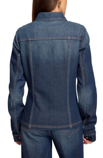 Ramy Brook Dani Fitted Denim Jacket In Blue