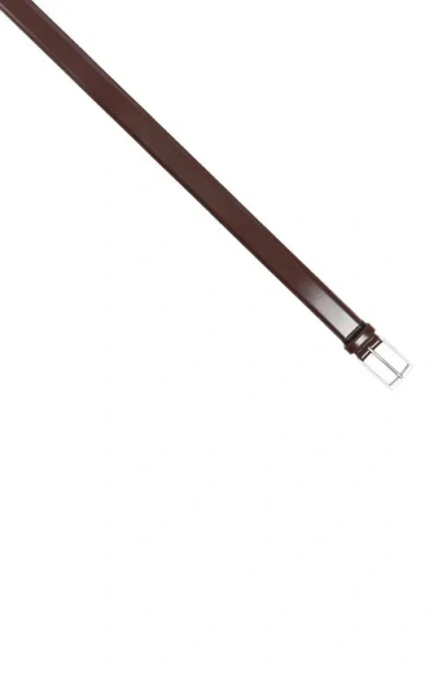 Sandro Glazed Leather Belt In Brown