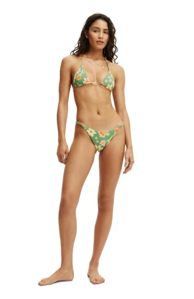 Cotton On Body Micro String Thong Bikini Bottom In Green