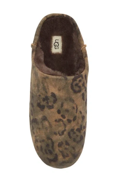 Ugg Elea Leopard-print Shearling Slippers In Brown