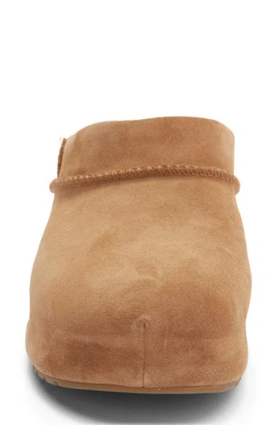 Ugg (r) Enwrap Genuine Shearling Lined Leather Clog In Brown
