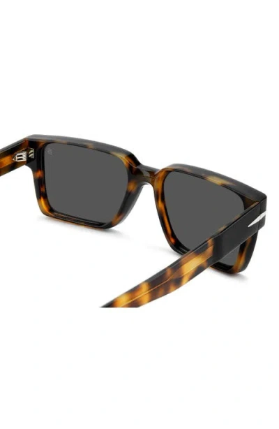 David Beckham Eyewear Db 7162/s 56mm Rectangular Sunglasses In Black