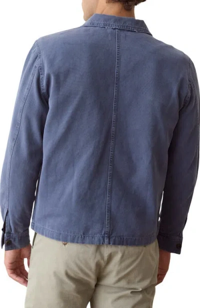 Marine Layer Patrick Collared Overshirt In Blue