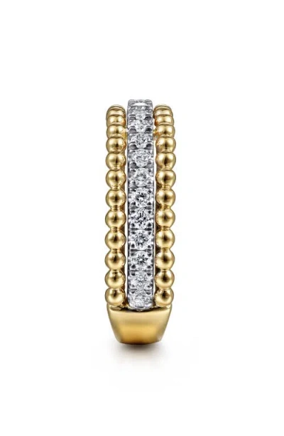 Gabriel & Co. 14k Gold Diamond Stack Ring In Gold