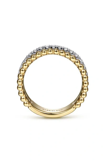 Gabriel & Co. 14k Gold Diamond Stack Ring In Gold