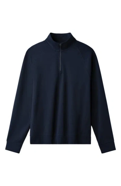 Rhone Dreamstate Quarter Zip Pullover In True Navy