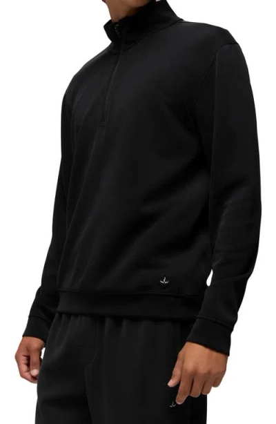 Prana Shea Soft Quarter Zip Pullover In Black