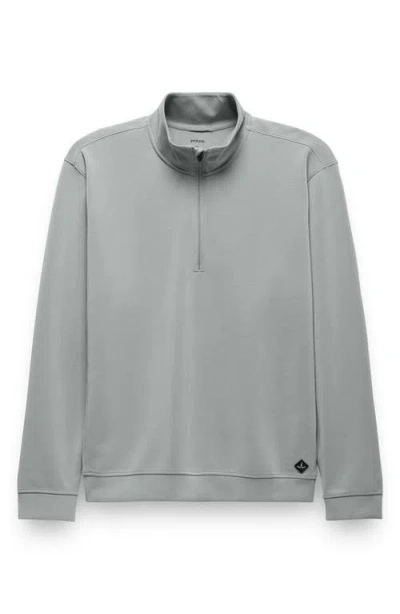 Prana Shea Soft Quarter Zip Pullover In Gray