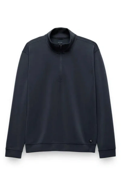 Prana Shea Soft Quarter Zip Pullover In Blue