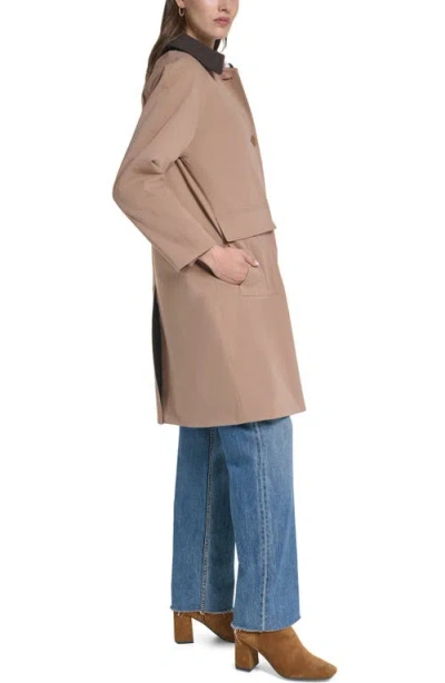 Cole Haan Reversible Rain Mac Coat In Brown