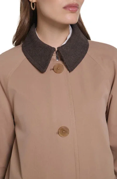 Cole Haan Reversible Rain Mac Coat In Brown