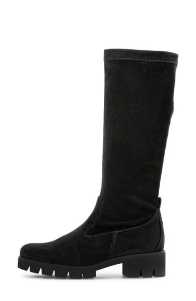 Gabor Vera Leather Knee High Boot In Black