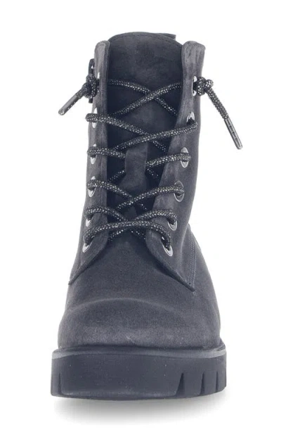 Gabor Sofia Combat Boot In Gray