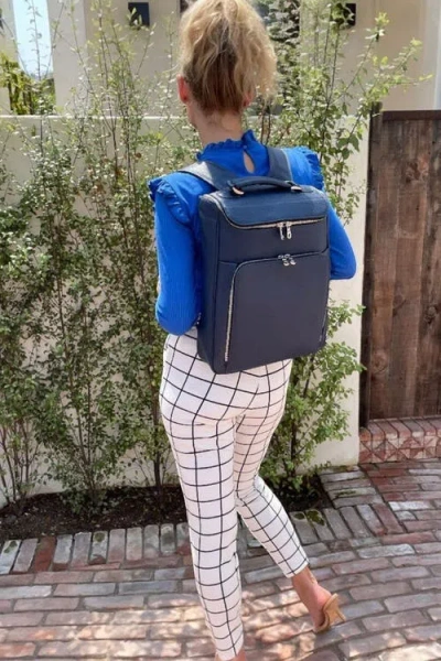 Luis Steven Medium Laptop Pack In Blue
