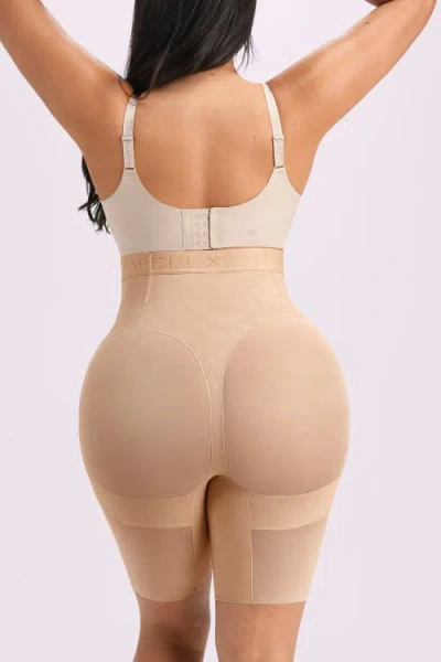 Shapellx Mesh High Waist Compression Shorts In Neutral