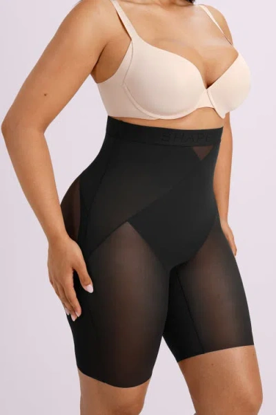 Shapellx Mesh High Waist Compression Shorts In Multi