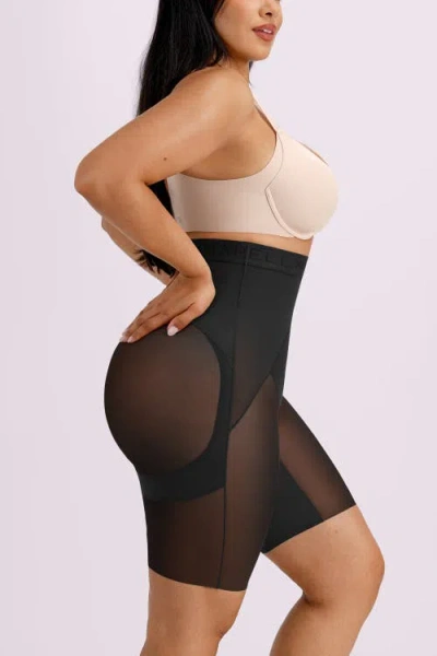 Shapellx Mesh High Waist Compression Shorts In Multi