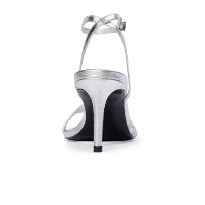 Black Suede Studio Miley Metallic Leather Sandals In Animal Print