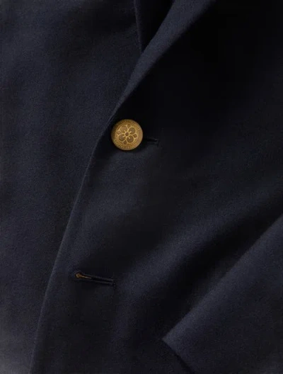 Robert Talbott Booth Single Breasted Brushed Wool Blazer In Blue
