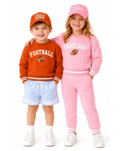 Bits & Bows Touch Down Bow Baseball Hat In Red