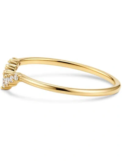 Devata Crescent Lab Grown Diamond Ring In Gold
