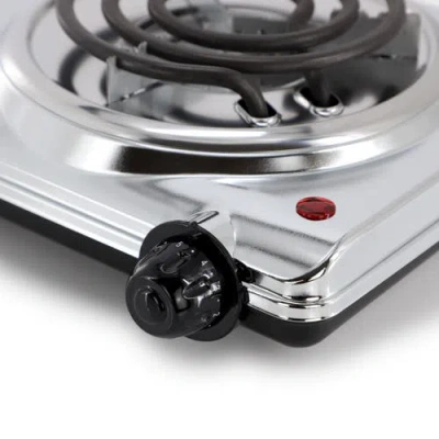 Better Chef 1000 Watt Single Element Electric Countertop Range In Silver In Silver