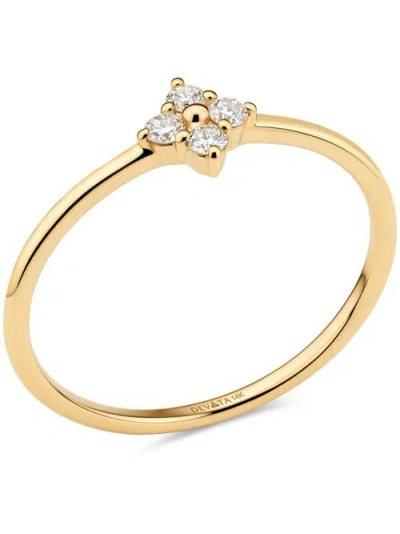 Devata Clover Lab Grown Diamond Ring In Gold