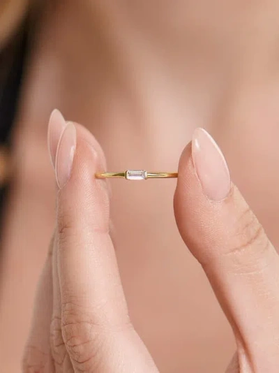 Devata Baguette Lab Grown Diamond Ring In Gold