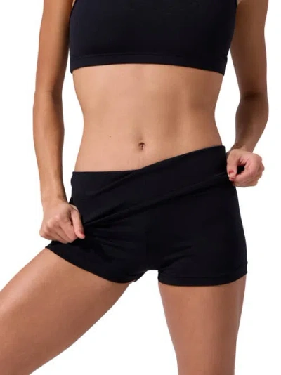 Capezio Team Basics Fold-over Boyshort In Black