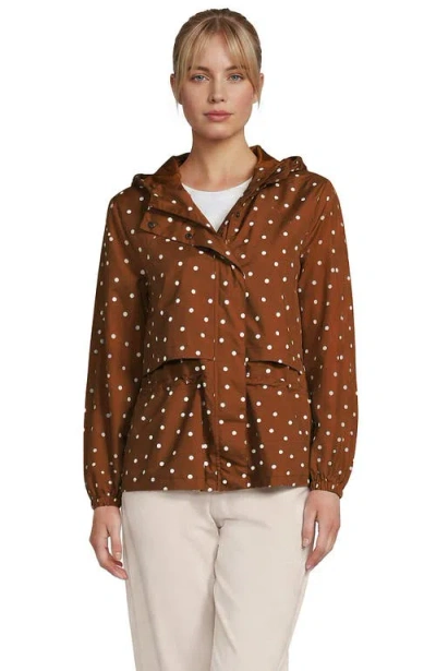 Lands' End Tall Size Squall Packable Rain Jacket In Brown