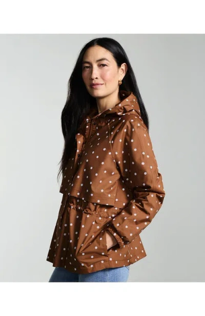 Lands' End Tall Size Squall Packable Rain Jacket In Brown