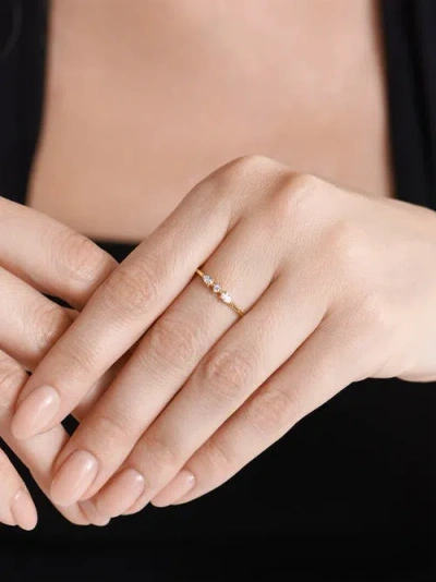 Devata Trio Lab Grown Diamond Ring In Gold