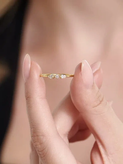 Devata Trio Lab Grown Diamond Ring In Gold