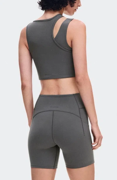 On Studio Asymmetric Crop Tank In Gray