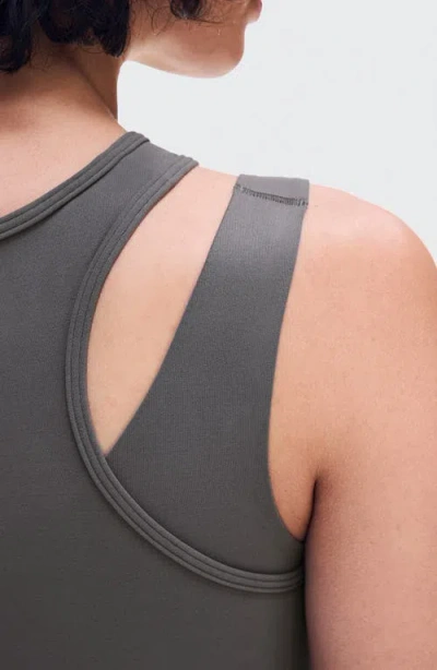 On Studio Asymmetric Crop Tank In Gray