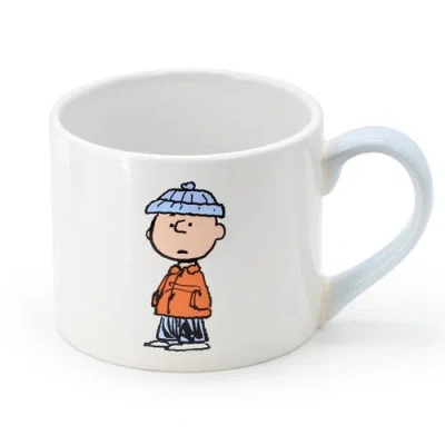 Peanuts 4 Piece 19 Ounce Stackable Stoneware Mug Set Light Blue In Blue