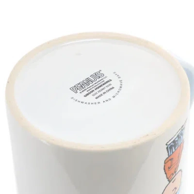 Peanuts 4 Piece 19 Ounce Stackable Stoneware Mug Set Light Blue In Blue