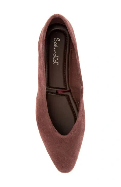 Splendid Latouche Leather Flat In Ash Wine