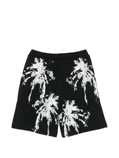 Barrow Palm-print Drawstring Shorts In Multi