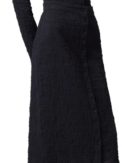 Msgm Button-down Midi Skirt In Multi