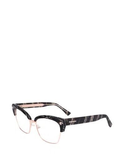 Dsquared2 Cat-eye Frame Glasses In Black